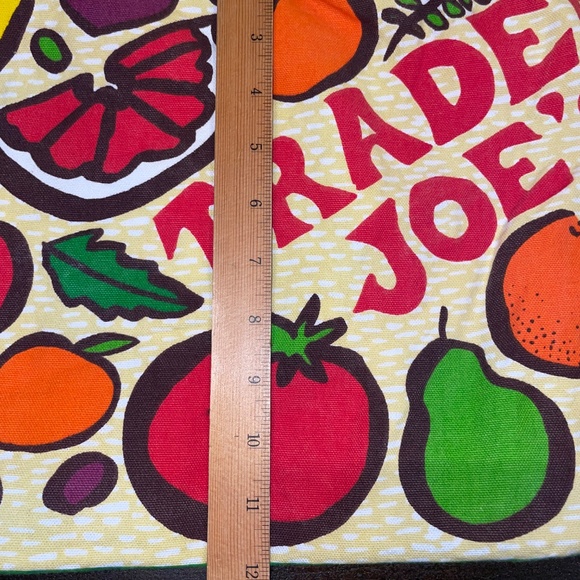 Trader Joe’s Reusable Fruit Vegetable Colorful Cloth Tote‎ Canvas Shopping Bag - Picture 2 of 6